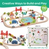 image:imageTiny Land 110pcs Wooden Train Set with Folding Storage Box  Wooden Train Track Toy for Boys amp Girls Age 37 Includes Convenient Storage110PCS Train Set  Folding Storage Box