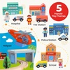 image:imageTiny Land 110pcs Wooden Train Set with Folding Storage Box  Wooden Train Track Toy for Boys amp Girls Age 37 Includes Convenient Storage110PCS Train Set  Folding Storage Box