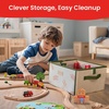 image:imageTiny Land 110pcs Wooden Train Set with Folding Storage Box  Wooden Train Track Toy for Boys amp Girls Age 37 Includes Convenient Storage110PCS Train Set  Folding Storage Box