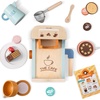 image:imageTiny Land 17Pcs Kids Coffee Maker Wooden Kitchen Toys  Toy Coffee Playset Wooden Play Toys Kids Espresso Machine Toy Play Kitchen Accessories for Girls amp Boys