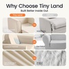 image:imageTiny Land 2in1 Foldable Kids Couch with Pocket Soft Thick Toddler Sofa  Convertible Kids Chair for Playroom Bedroom or Living Room Cozy amp Comfortable Ideal Gift for Boys amp GirlsPinkBeige