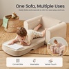 image:imageTiny Land 2in1 Foldable Kids Couch with Pocket Soft Thick Toddler Sofa  Convertible Kids Chair for Playroom Bedroom or Living Room Cozy amp Comfortable Ideal Gift for Boys amp GirlsPinkBeige
