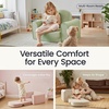 image:imageTiny Land 2in1 Foldable Kids Couch with Pocket Soft Thick Toddler Sofa  Convertible Kids Chair for Playroom Bedroom or Living Room Cozy amp Comfortable Ideal Gift for Boys amp GirlsPinkGreen