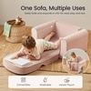 image:imageTiny Land 2in1 Foldable Kids Couch with Pocket Soft Thick Toddler Sofa  Convertible Kids Chair for Playroom Bedroom or Living Room Cozy amp Comfortable Ideal Gift for Boys amp GirlsPinkPink