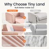 image:imageTiny Land 2in1 Foldable Kids Couch with Pocket Soft Thick Toddler Sofa  Convertible Kids Chair for Playroom Bedroom or Living Room Cozy amp Comfortable Ideal Gift for Boys amp GirlsPinkPink