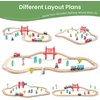 image:imageTiny Land 39 Pcs Wooden Train Set for Toddler with Wooden Tracks  Compatible with Major Brands Expandable Changeable Train Toy for 3 4 5 Years Old Girls amp Boys Great Birthday Gift39PCS Train Set