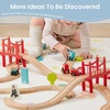 image:imageTiny Land 39 Pcs Wooden Train Set for Toddler with Wooden Tracks  Compatible with Major Brands Expandable Changeable Train Toy for 3 4 5 Years Old Girls amp Boys Great Birthday Gift39PCS Train Set Pack of 2