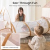 image:imageTiny Land 3in1 Kids Play Tunnel with Ball Pit amp Tent PopUp Crawl Toy  Foldable Indoor amp Outdoor Play Set With Carry Bag Breathable Mesh Design Easy Setup Gift For 2 Year Old Girls amp BoysKhaki