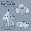 image:imageTiny Land 3in1 Kids Play Tunnel with Ball Pit amp Tent PopUp Crawl Toy  Foldable Indoor amp Outdoor Play Set With Carry Bag Breathable Mesh Design Easy Setup Gift For 2 Year Old Girls amp BoysBlue