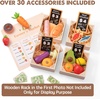 image:imageTiny Land 43 Pieces Wooden Play Food Sets for Kids Kitchen  100 Wood Kids Toy Food for Toddlers 3 Year Old Pretend Food Play Kitchen Accessories Set for Boys and Girls