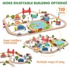 image:imageTiny Land 55PCS Wooden Train Set Durable Wooden Railway Tracks  Compatible with Major Brand Tracks Educational Toy for Toddlers amp Kids Ages 37110PCS Pack of 2
