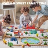 image:imageTiny Land 55PCS Wooden Train Set Durable Wooden Railway Tracks  Compatible with Major Brand Tracks Educational Toy for Toddlers amp Kids Ages 37110PCS Pack of 2