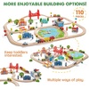 image:imageTiny Land 55PCS Wooden Train Set Durable Wooden Railway Tracks  Compatible with Major Brand Tracks Educational Toy for Toddlers amp Kids Ages 37110PCS
