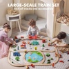 image:imageTiny Land 55PCS Wooden Train Set Durable Wooden Railway Tracks  Compatible with Major Brand Tracks Educational Toy for Toddlers amp Kids Ages 37110PCS Pack of 2