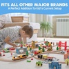 image:imageTiny Land 55PCS Wooden Train Set Durable Wooden Railway Tracks  Compatible with Major Brand Tracks Educational Toy for Toddlers amp Kids Ages 3755PCS