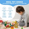 image:imageTiny Land 55PCS Wooden Train Set Durable Wooden Railway Tracks  Compatible with Major Brand Tracks Educational Toy for Toddlers amp Kids Ages 3755PCS