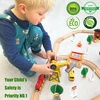 image:imageTiny Land 55PCS Wooden Train Set Durable Wooden Railway Tracks  Compatible with Major Brand Tracks Educational Toy for Toddlers amp Kids Ages 3755PCS