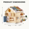 image:imageTiny Land 9in1 Wooden Activity Cube Educational Toy for Toddlers  Montessori Baby Activity Center for 1 Year Old Ideal Gift for Boys and Girls MorandiMorandi