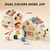 image:imageTiny Land 9in1 Wooden Activity Cube Educational Toy for Toddlers  Montessori Baby Activity Center for 1 Year Old Ideal Gift for Boys and Girls MorandiRainbow
