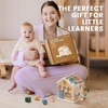 image:imageTiny Land 9in1 Wooden Activity Cube Educational Toy for Toddlers  Montessori Baby Activity Center for 1 Year Old Ideal Gift for Boys and Girls MorandiMorandi
