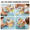 image:imageTiny Land 9in1 Wooden Activity Cube Educational Toy for Toddlers  Montessori Baby Activity Center for 1 Year Old Ideal Gift for Boys and Girls MorandiRainbow