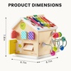 image:imageTiny Land 9in1 Wooden Activity Cube Educational Toy for Toddlers  Montessori Baby Activity Center for 1 Year Old Ideal Gift for Boys and Girls MorandiRainbow