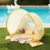 image:imageTiny Land Baby Beach Tent Pop Up Baby Tent with UPF 50 Sun Protection  Portable Baby Beach Essentials 354x276x315 Sun Shelter for Infants Baby Outdoor Use Sunset BlushPastel Yellow Stripes