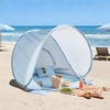 image:imageTiny Land Baby Beach Tent Pop Up Baby Tent with UPF 50 Sun Protection  Portable Baby Beach Essentials 354x276x315 Sun Shelter for Infants Baby Outdoor Use Sunset BlushLight Blue Gingham