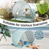 image:imageTiny Land Baby Beach Tent Pop Up Baby Tent with UPF 50 Sun Protection  Portable Baby Beach Essentials 354x276x315 Sun Shelter for Infants Baby Outdoor Use Sunset BlushPastel Aqua