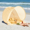 image:imageTiny Land Baby Beach Tent Pop Up Baby Tent with UPF 50 Sun Protection  Portable Baby Beach Essentials 354x276x315 Sun Shelter for Infants Baby Outdoor Use Sunset BlushPastel Yellow Stripes