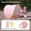 image:imageTiny Land Baby Beach Tent Pop Up Baby Tent with UPF 50 Sun Protection  Portable Baby Beach Essentials 354x276x315 Sun Shelter for Infants Baby Outdoor Use Sunset BlushSunset Blush