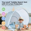 image:imageTiny Land Baby Beach Tent Pop Up Baby Tent with UPF 50 Sun Protection  Portable Baby Beach Essentials 354x276x315 Sun Shelter for Infants Baby Outdoor Use Sunset BlushLight Blue Gingham