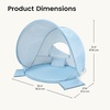 image:imageTiny Land Baby Beach Tent Pop Up Baby Tent with UPF 50 Sun Protection  Portable Baby Beach Essentials 354x276x315 Sun Shelter for Infants Baby Outdoor Use Sunset BlushLight Blue Gingham