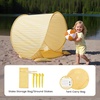image:imageTiny Land Baby Beach Tent Pop Up Baby Tent with UPF 50 Sun Protection  Portable Baby Beach Essentials 354x276x315 Sun Shelter for Infants Baby Outdoor Use Sunset BlushPastel Yellow Stripes