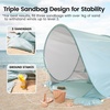 image:imageTiny Land Baby Beach Tent Pop Up Baby Tent with UPF 50 Sun Protection  Portable Baby Beach Essentials 354x276x315 Sun Shelter for Infants Baby Outdoor Use Sunset BlushPastel Aqua