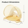 image:imageTiny Land Baby Beach Tent Pop Up Baby Tent with UPF 50 Sun Protection  Portable Baby Beach Essentials 354x276x315 Sun Shelter for Infants Baby Outdoor Use Sunset BlushPastel Yellow Stripes