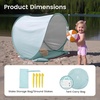 image:imageTiny Land Baby Beach Tent Pop Up Baby Tent with UPF 50 Sun Protection  Portable Baby Beach Essentials 354x276x315 Sun Shelter for Infants Baby Outdoor Use Sunset BlushPastel Aqua