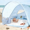 image:imageTiny Land Baby Beach Tent Pop Up Baby Tent with UPF 50 Sun Protection  Portable Baby Beach Essentials 354x276x315 Sun Shelter for Infants Baby Outdoor Use Sunset BlushLight Blue Gingham