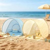image:imageTiny Land Baby Beach Tent Pop Up Baby Tent with UPF 50 Sun Protection  Portable Baby Beach Essentials 354x276x315 Sun Shelter for Infants Baby Outdoor Use Sunset BlushPastel Yellow Stripes