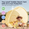image:imageTiny Land Baby Beach Tent Pop Up Baby Tent with UPF 50 Sun Protection  Portable Baby Beach Essentials 354x276x315 Sun Shelter for Infants Baby Outdoor Use Sunset BlushPastel Yellow Stripes
