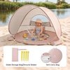image:imageTiny Land Baby Beach Tent with Pool amp UV Protection Pastel Aqua  Large 47 x 31 x 35 Popup Baby Tent with 3 Sand Pockets Easy Folding and Portable Carry Bag for Beach TripsSunset Blush