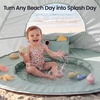 image:imageTiny Land Baby Beach Tent with Pool amp UV Protection Pastel Aqua  Large 47 x 31 x 35 Popup Baby Tent with 3 Sand Pockets Easy Folding and Portable Carry Bag for Beach TripsPastel Aqua
