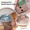 image:imageTiny Land Baby Beach Tent with Pool amp UV Protection Pastel Aqua  Large 47 x 31 x 35 Popup Baby Tent with 3 Sand Pockets Easy Folding and Portable Carry Bag for Beach TripsSunset Blush
