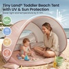 image:imageTiny Land Baby Beach Tent with Pool amp UV Protection Pastel Aqua  Large 47 x 31 x 35 Popup Baby Tent with 3 Sand Pockets Easy Folding and Portable Carry Bag for Beach TripsSunset Blush