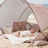 image:imageTiny Land Baby Beach Tent with Pool amp UV Protection Pastel Aqua  Large 47 x 31 x 35 Popup Baby Tent with 3 Sand Pockets Easy Folding and Portable Carry Bag for Beach TripsSunset Blush