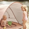 image:imageTiny Land Baby Beach Tent with Pool amp UV Protection Pastel Aqua  Large 47 x 31 x 35 Popup Baby Tent with 3 Sand Pockets Easy Folding and Portable Carry Bag for Beach TripsSunset Blush