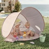image:imageTiny Land Baby Beach Tent with Pool amp UV Protection Pastel Aqua  Large 47 x 31 x 35 Popup Baby Tent with 3 Sand Pockets Easy Folding and Portable Carry Bag for Beach TripsSunset Blush