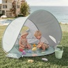 image:imageTiny Land Baby Beach Tent with Pool amp UV Protection Pastel Aqua  Large 47 x 31 x 35 Popup Baby Tent with 3 Sand Pockets Easy Folding and Portable Carry Bag for Beach TripsPastel Aqua
