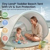 image:imageTiny Land Baby Beach Tent with Pool amp UV Protection Pastel Aqua  Large 47 x 31 x 35 Popup Baby Tent with 3 Sand Pockets Easy Folding and Portable Carry Bag for Beach TripsPastel Aqua