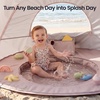 image:imageTiny Land Baby Beach Tent with Pool amp UV Protection Pastel Aqua  Large 47 x 31 x 35 Popup Baby Tent with 3 Sand Pockets Easy Folding and Portable Carry Bag for Beach TripsSunset Blush